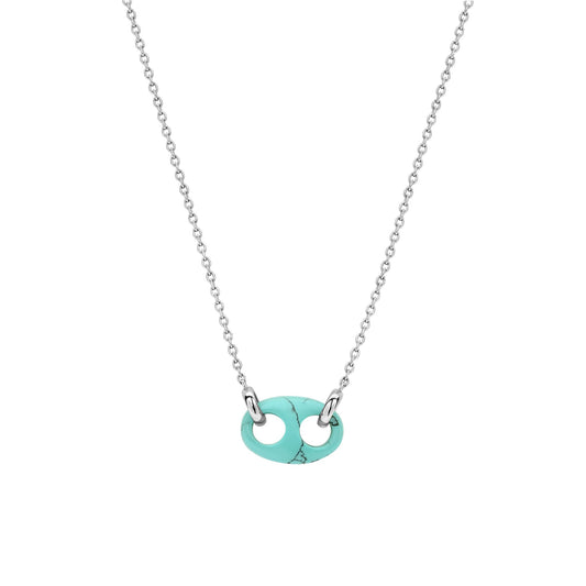 Ti Sento Sterling Silver Turquoise Necklace 3987TQ