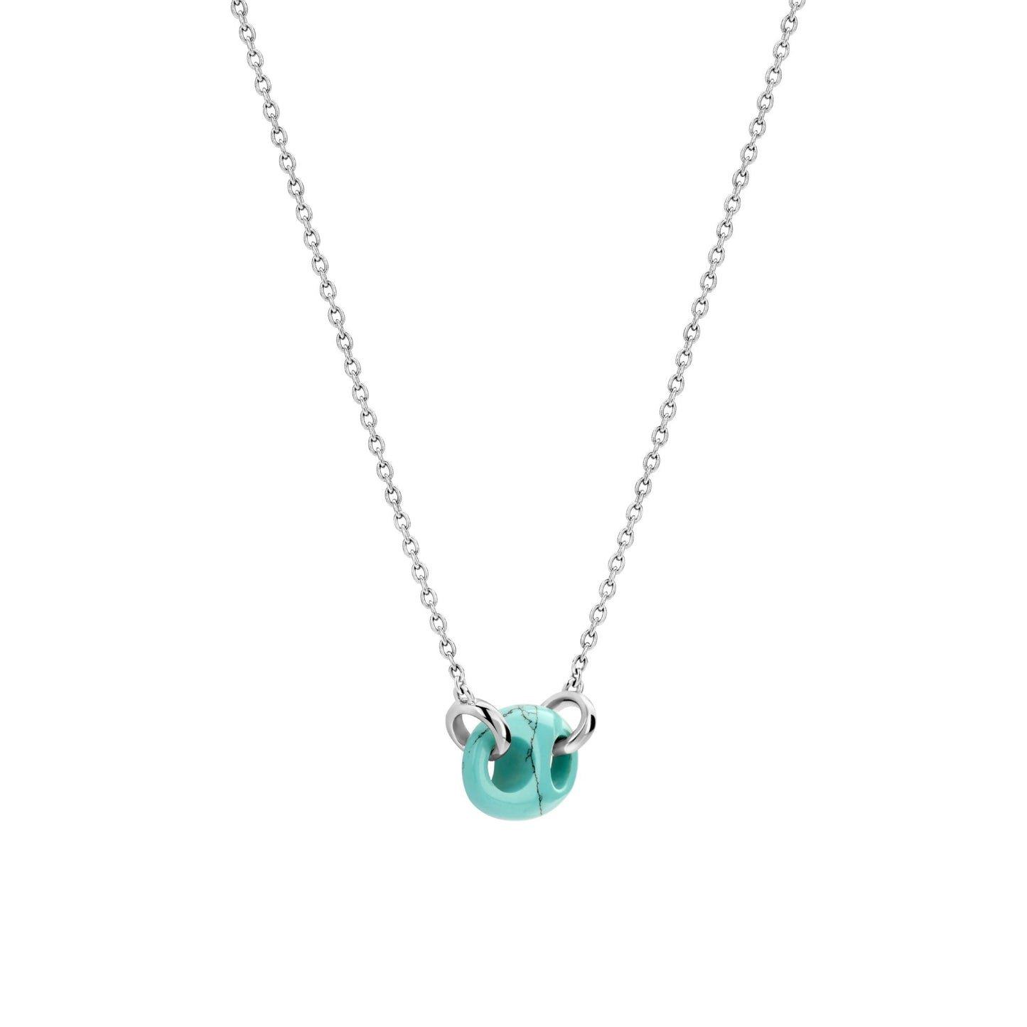 Ti Sento Sterling Silver Turquoise Necklace 3987TQ