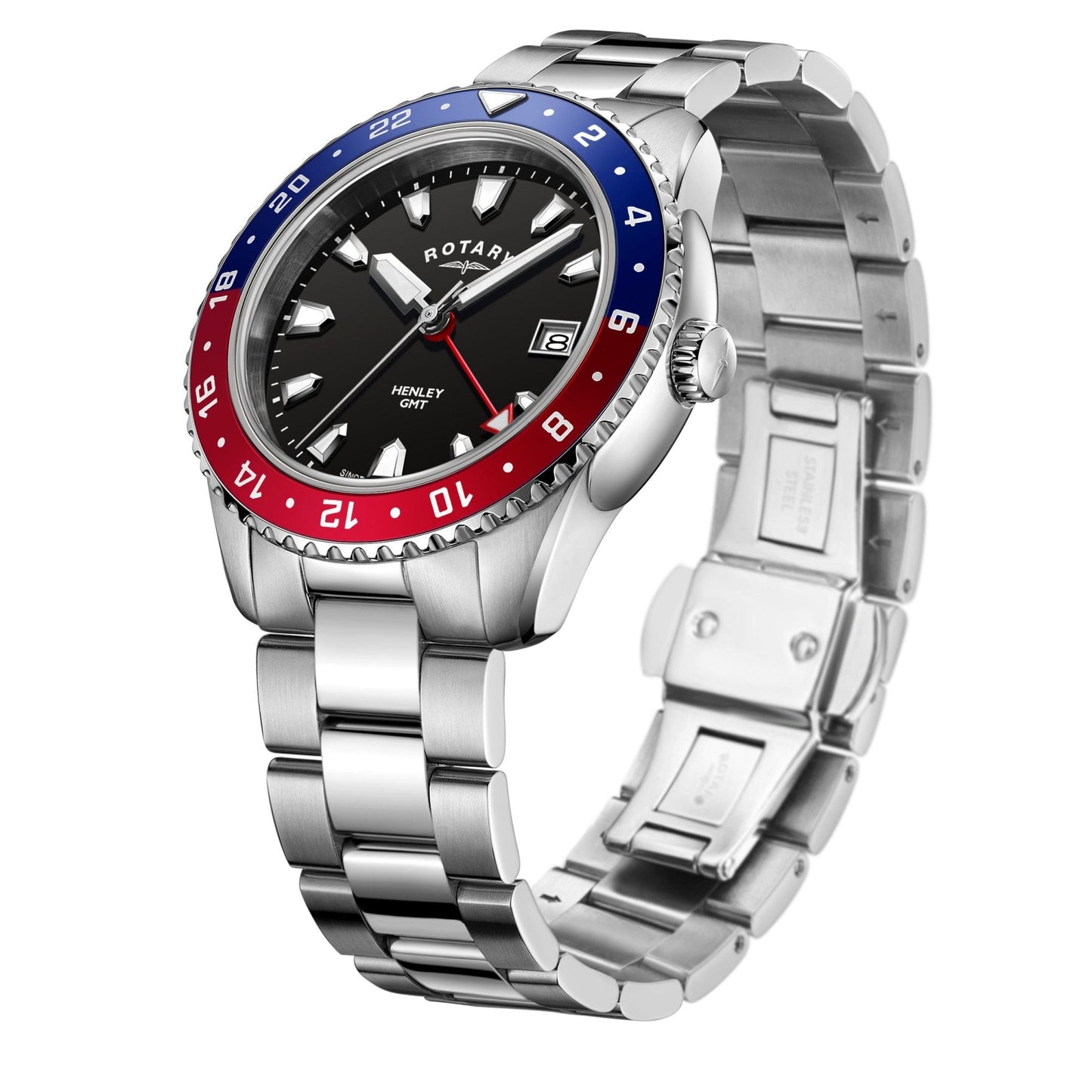 Gents Steel GMT Quartz Watch on Bracelet Henley GB05108/30