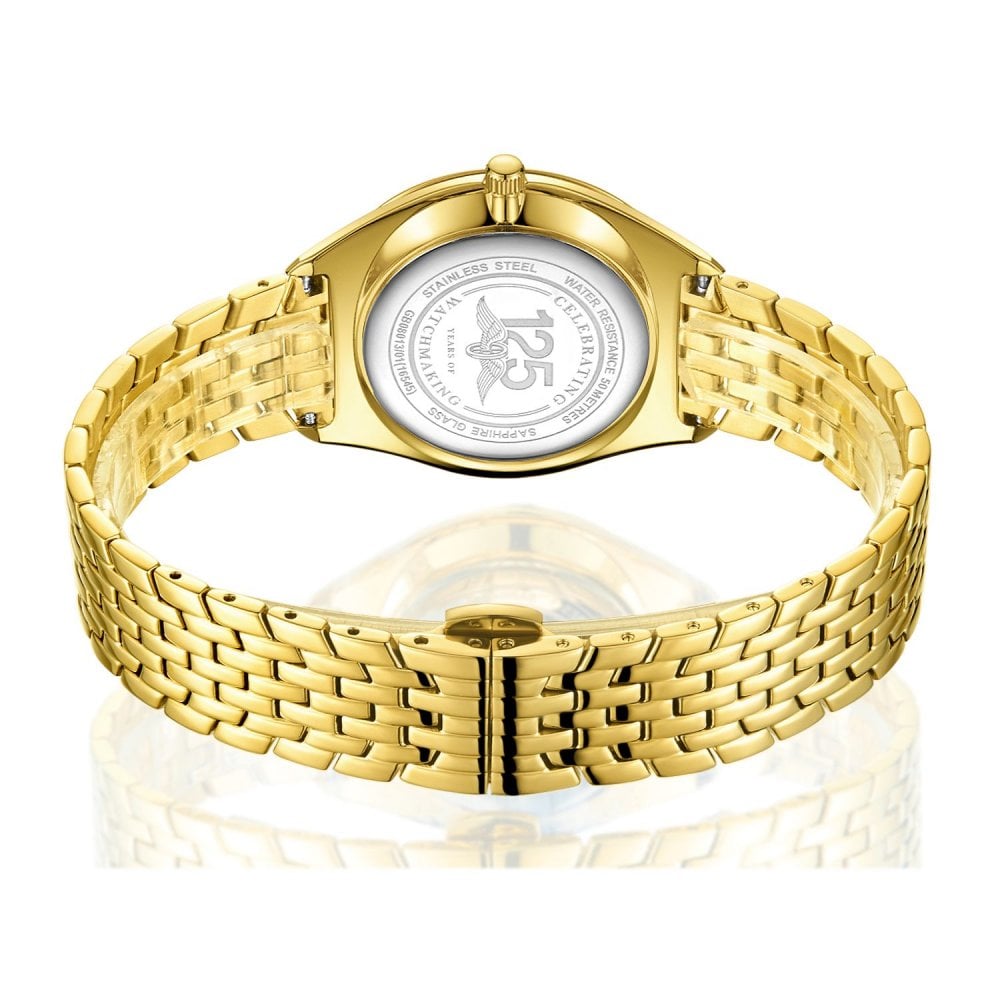 Gents Gold Tone Ultra Slim Battery Watch on Bracelet GB08013/01