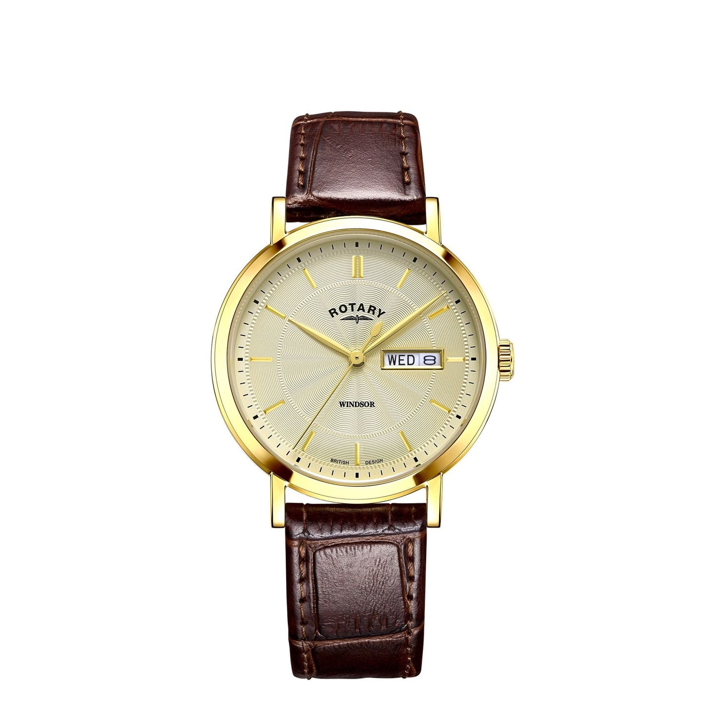 Gents Gold Tone Quartz Watch on Strap with Day & Date GS05423/03