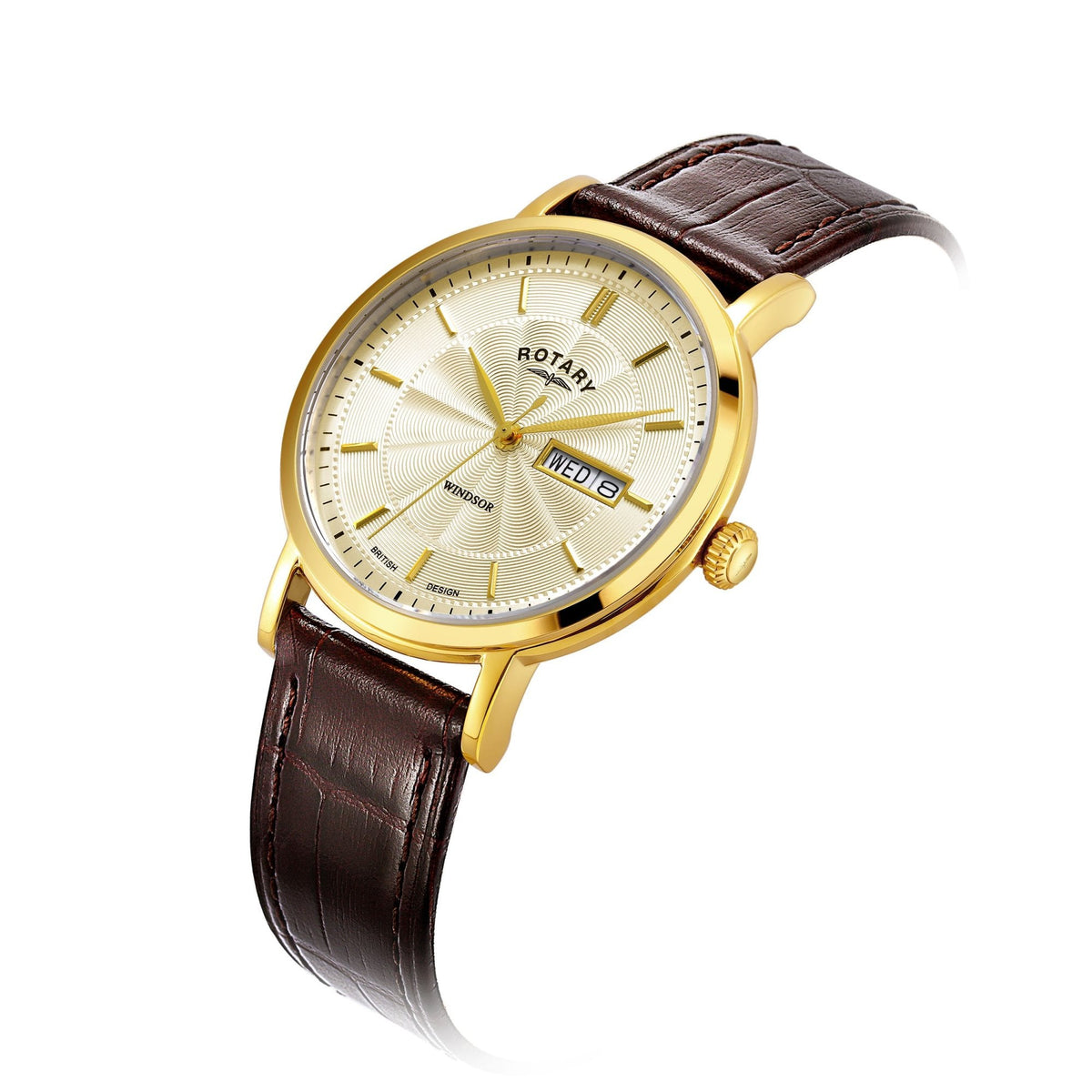 Gents Gold Tone Quartz Watch on Strap with Day & Date GS05423/03