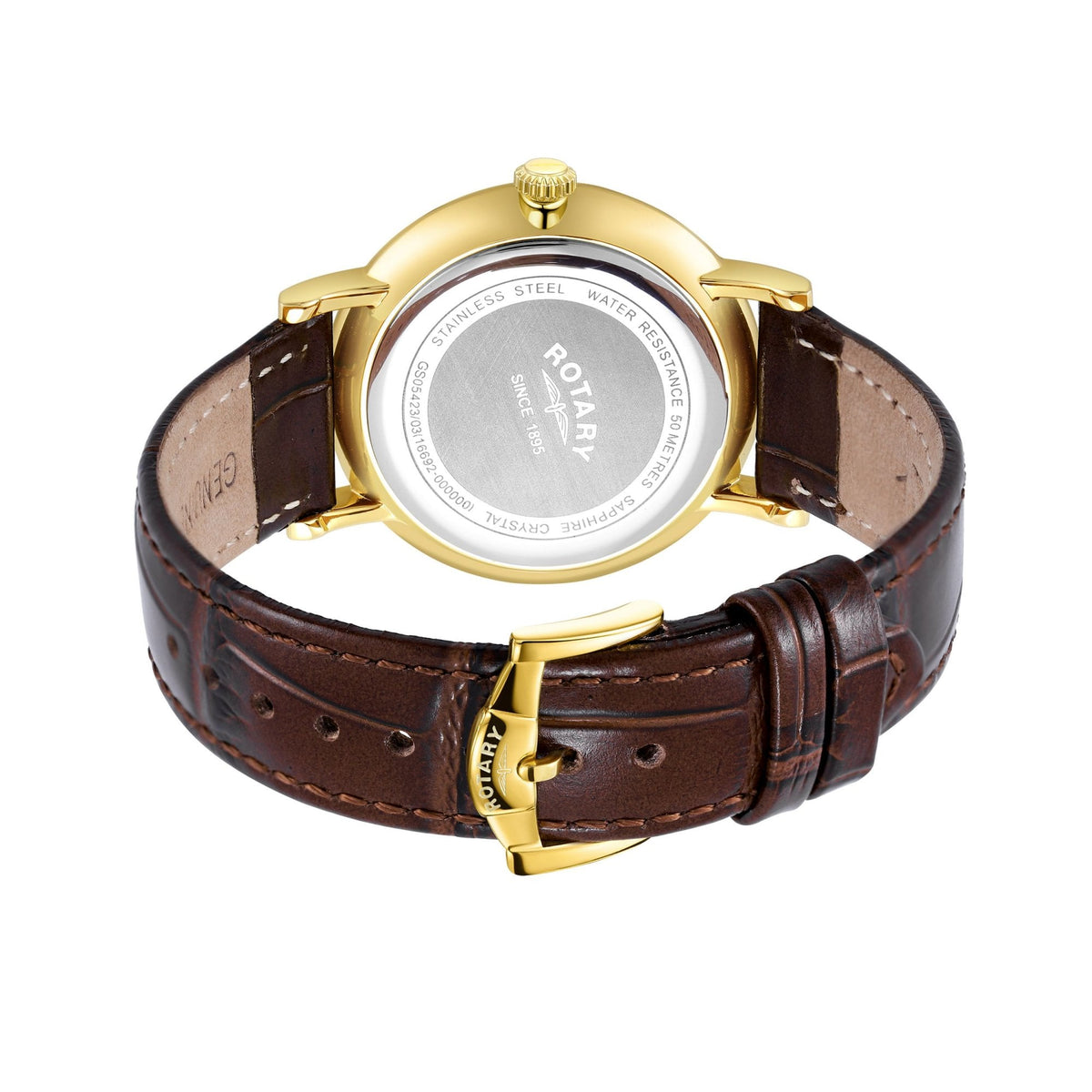 Gents Gold Tone Quartz Watch on Strap with Day & Date GS05423/03