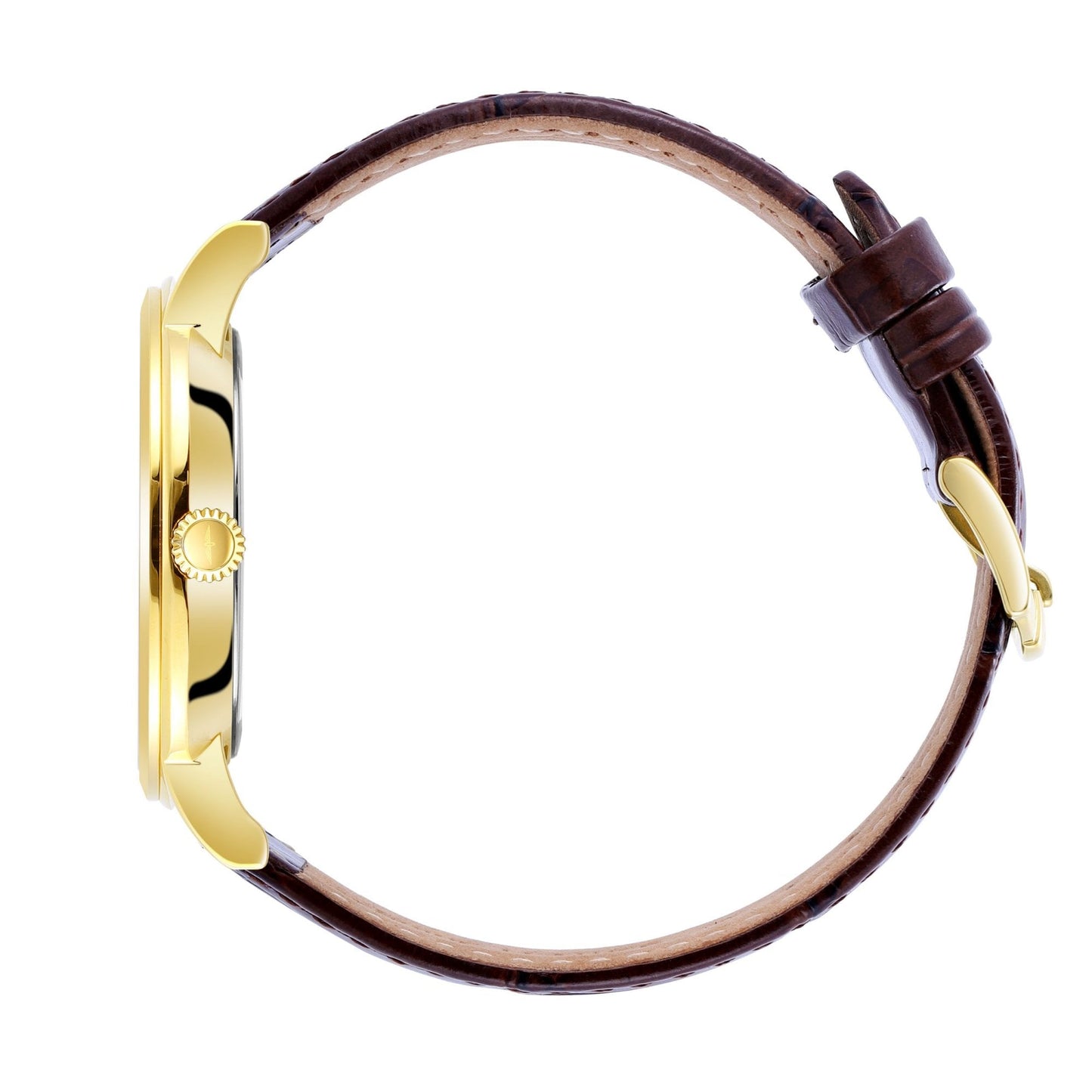 Gents Gold Tone Quartz Watch on Strap with Day & Date GS05423/03