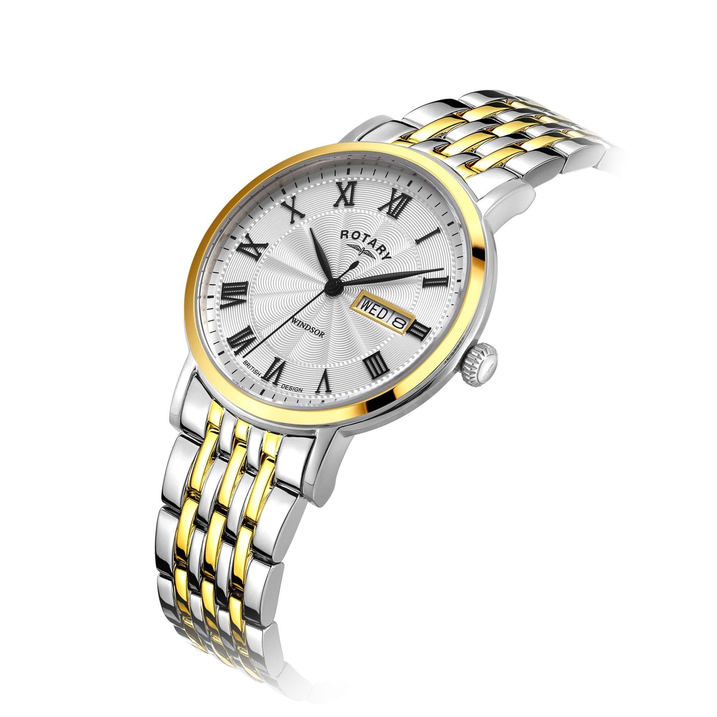 Gents Two Tone Battery Watch on Bracelet Windsor GB05421/01