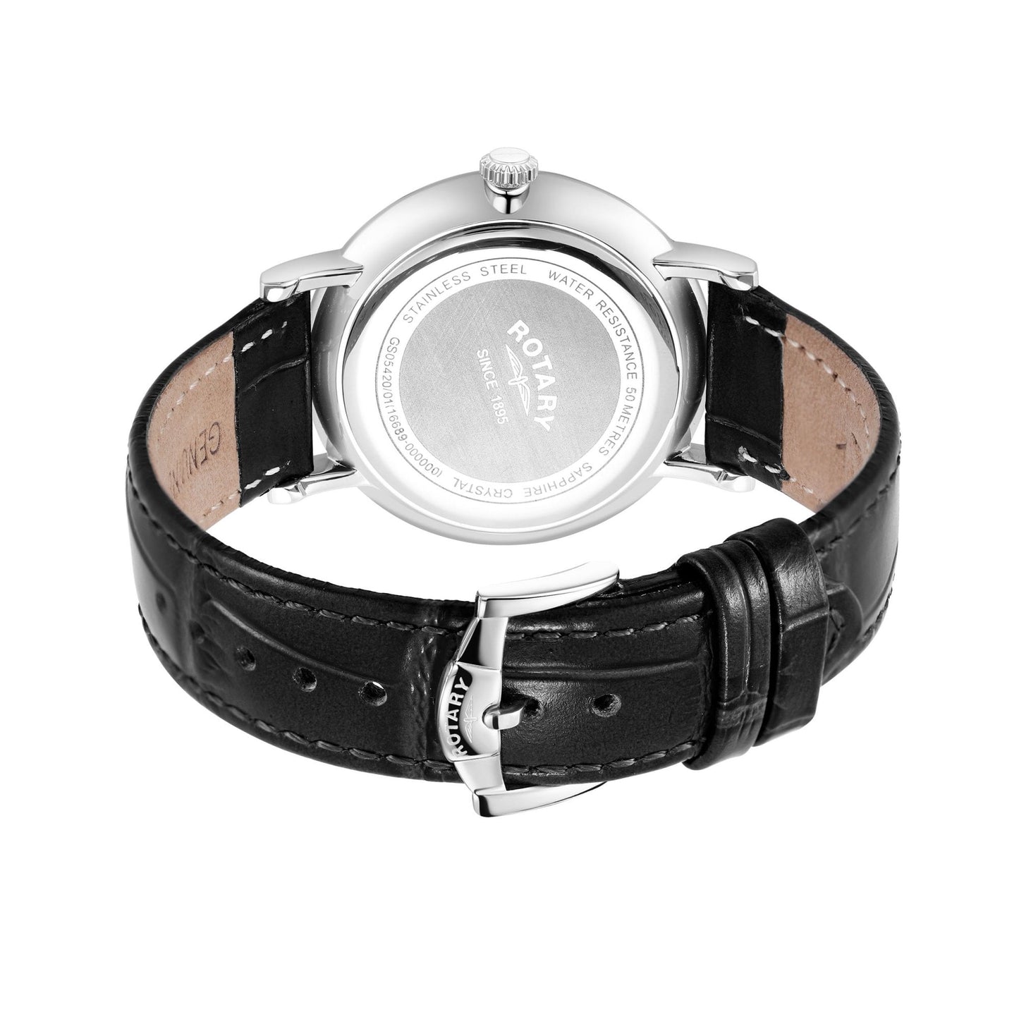 Gents Steel Quartz Watch on Strap with Day & Date GS05420/01