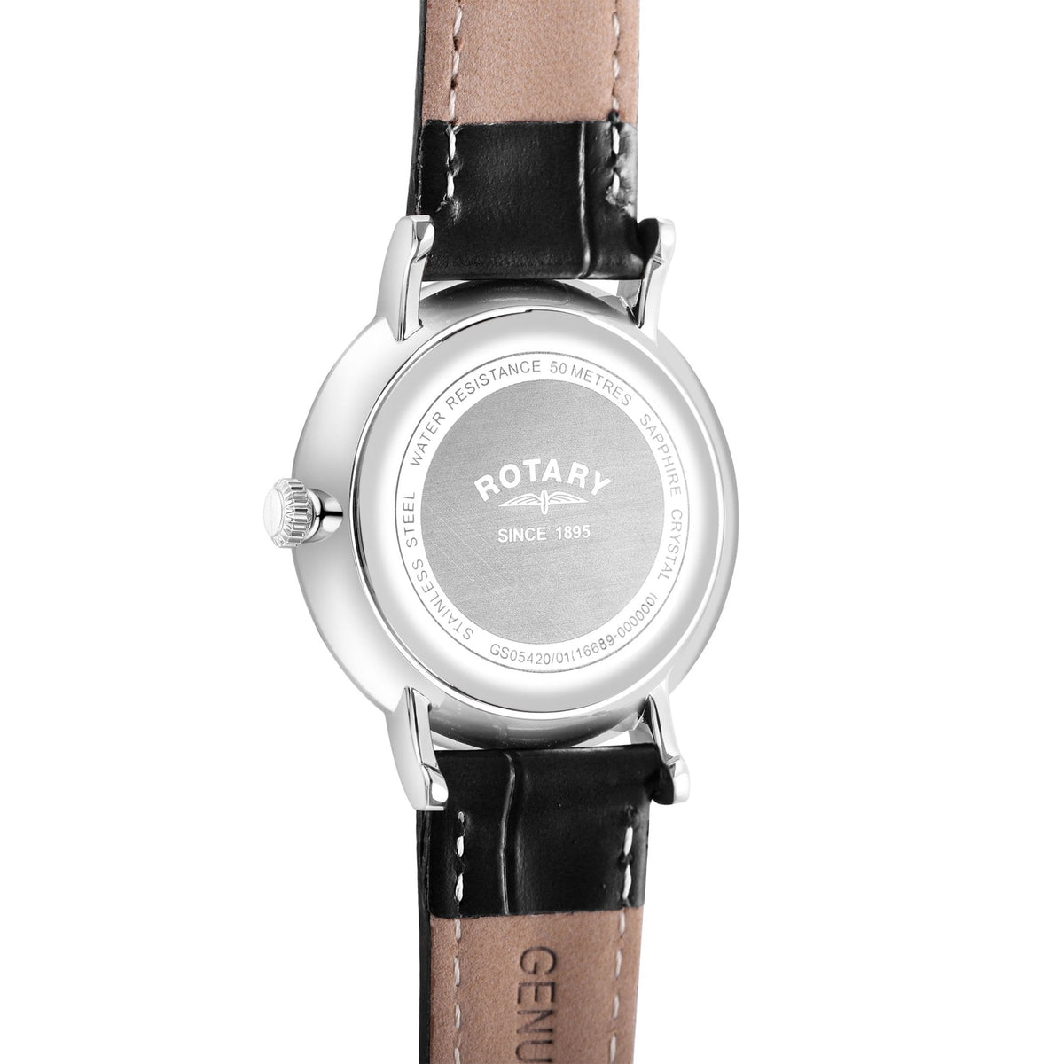 Gents Steel Quartz Watch on Strap with Day & Date GS05420/01