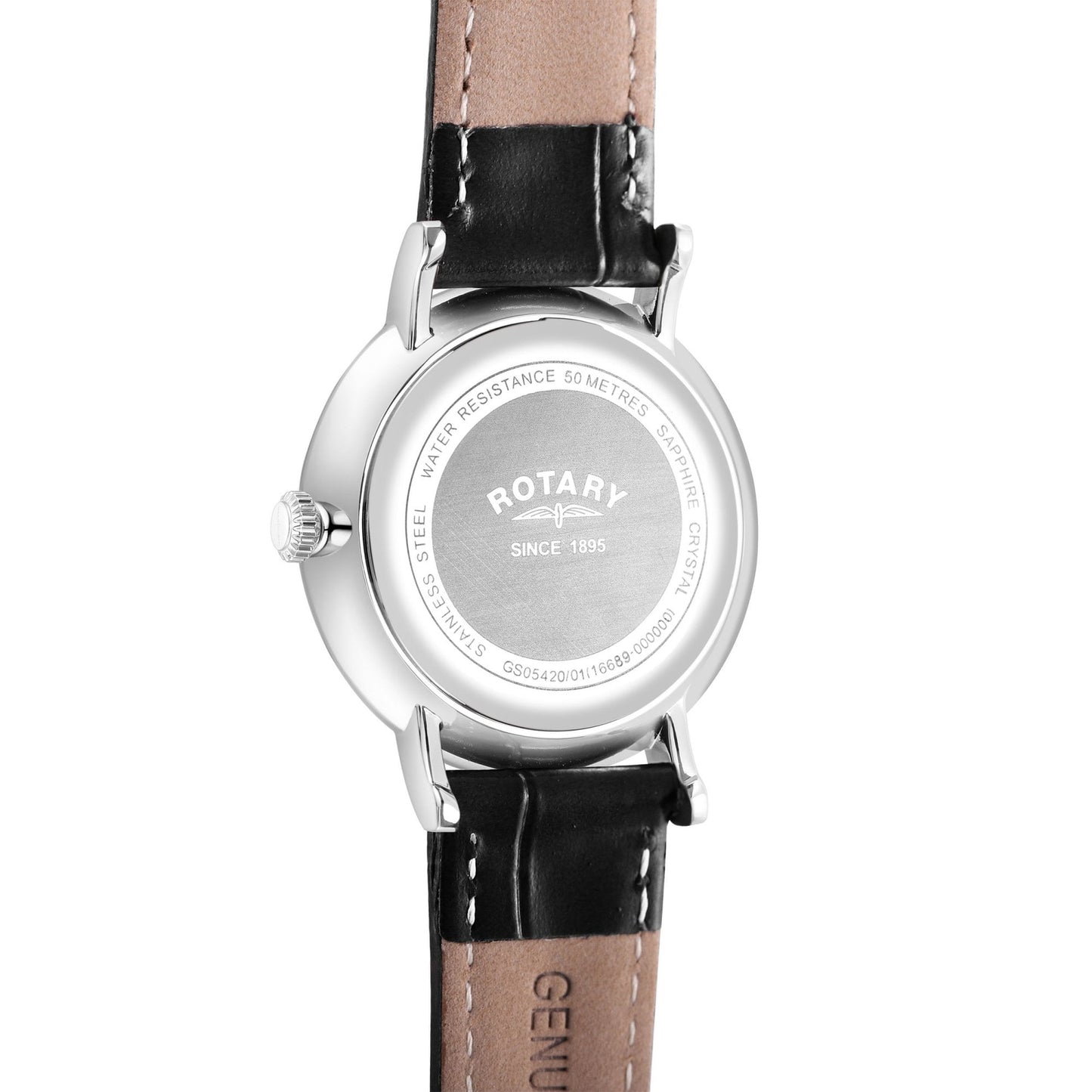 Gents Steel Quartz Watch on Strap with Day & Date GS05420/01