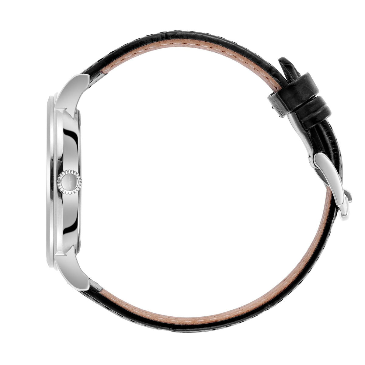 Gents Steel Quartz Watch on Strap with Day & Date GS05420/01