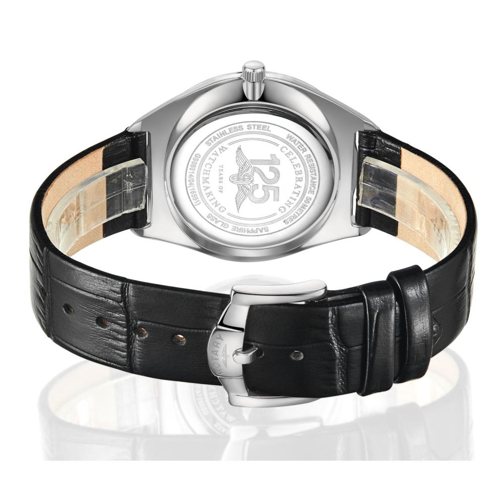 Gents Steel Ultra Slim Quartz Watch, Strap with Date GS08010/01