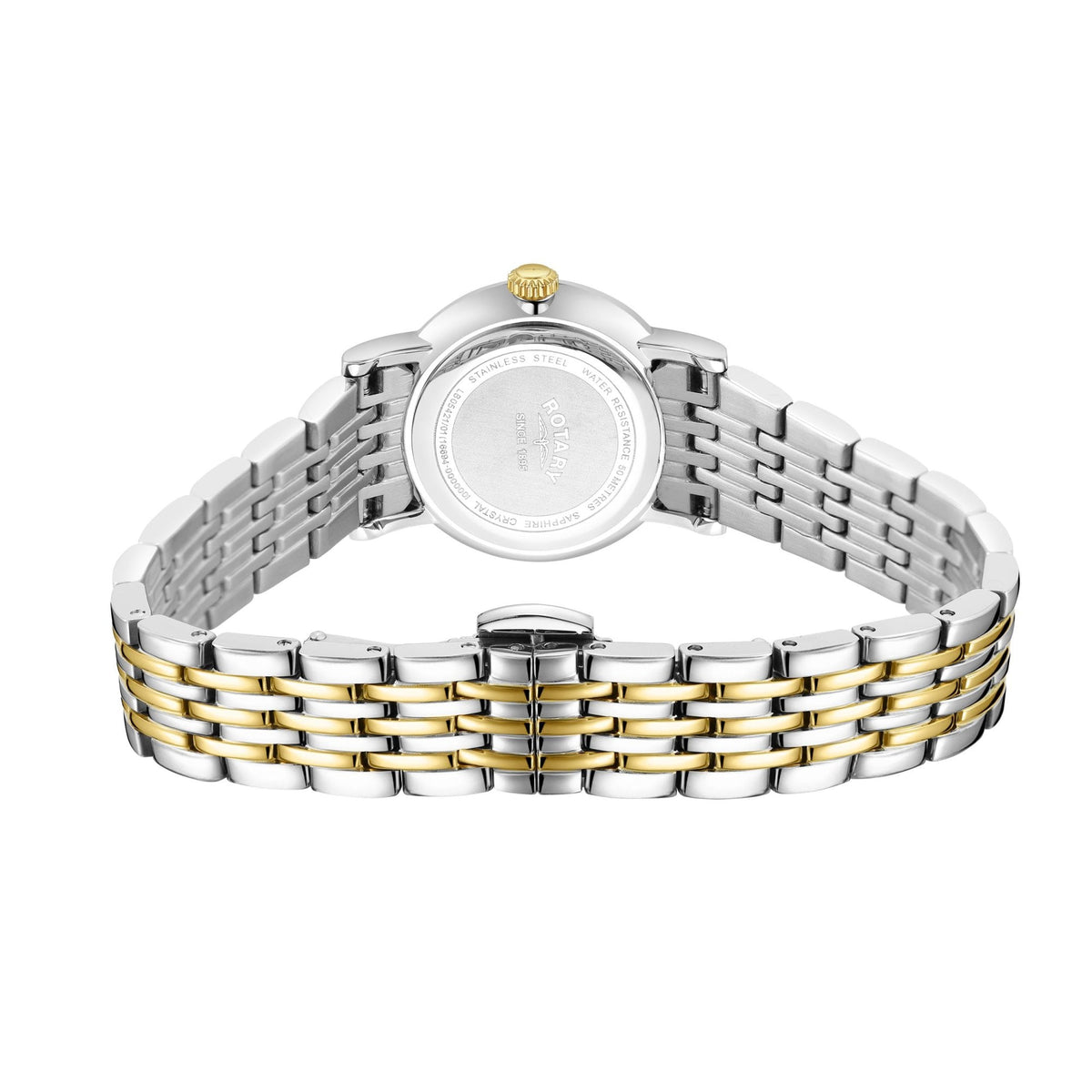Ladies Two Tone Rotary Windsor Battery Bracelet Watch LB05421/01