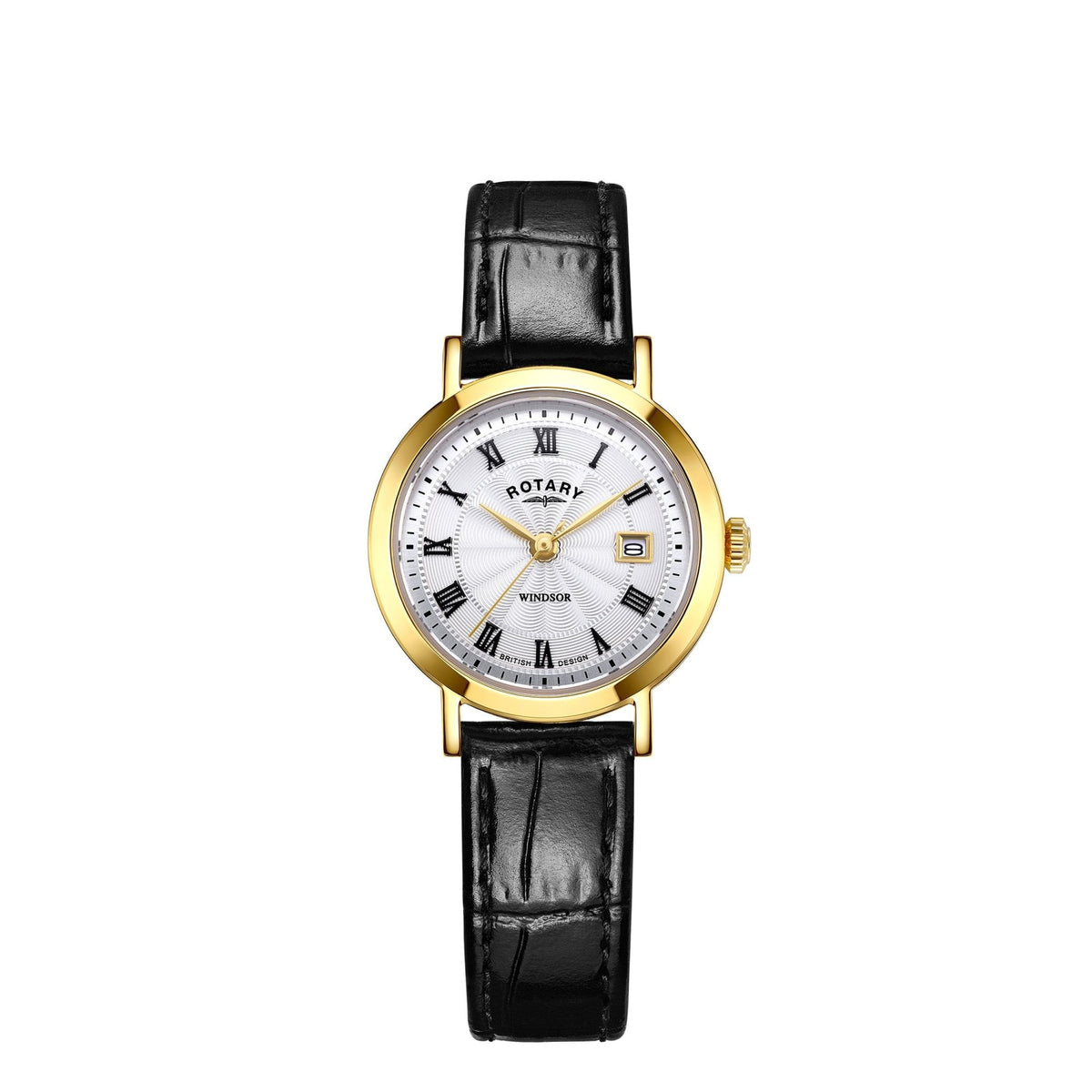 Ladies Gold Tone Battery Watch on Strap, Date Windsor LS05423/01