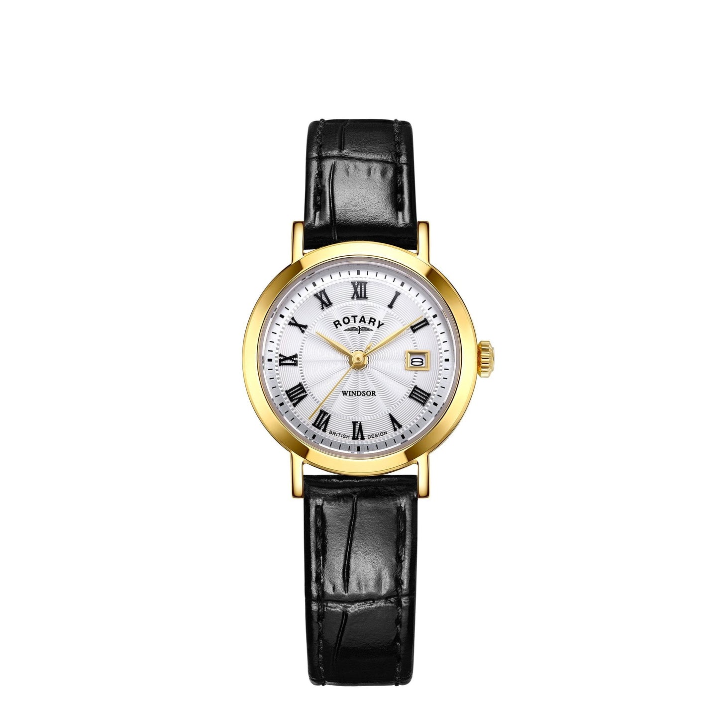 Ladies Gold Tone Battery Watch on Strap, Date Windsor LS05423/01