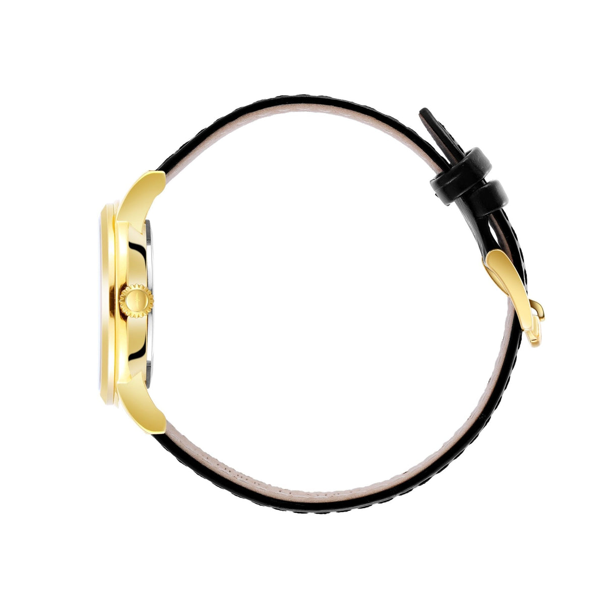 Ladies Gold Tone Battery Watch on Strap, Date Windsor LS05423/01