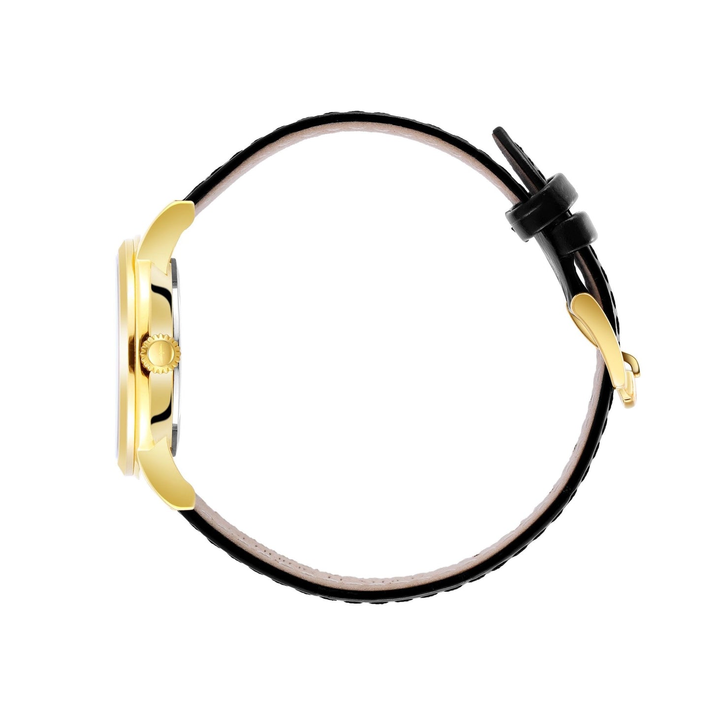 Ladies Gold Tone Battery Watch on Strap, Date Windsor LS05423/01