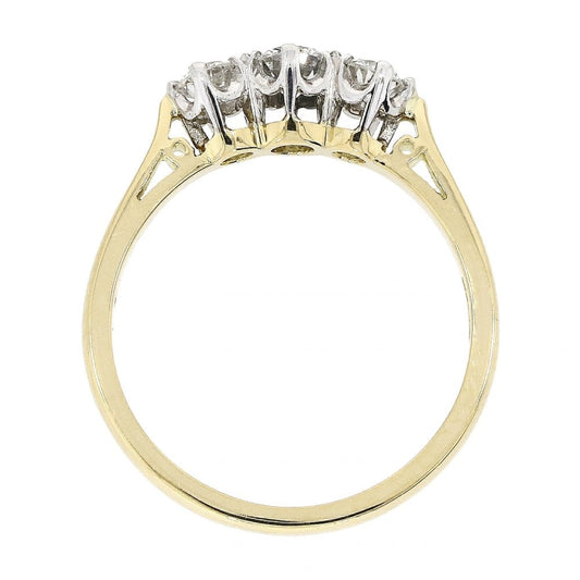 18ct Gold Ladies Diamond Three Stone Engagement Ring
