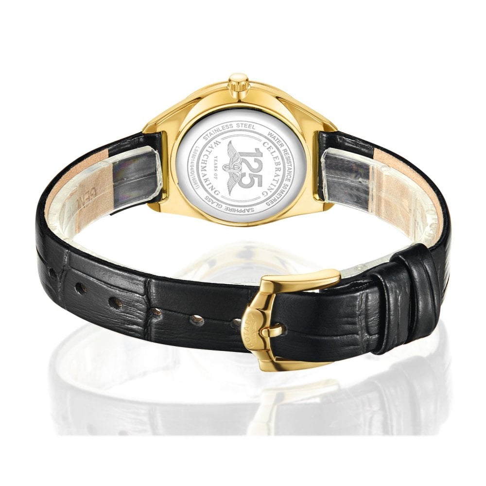 Ladies Gold Tone Ultra Slim Battery Watch on Strap LS08013/03