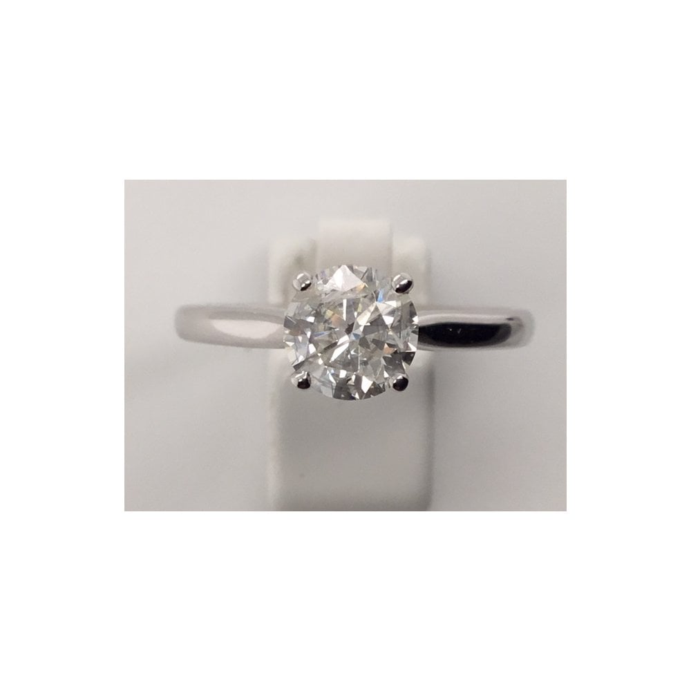 18ct White Gold Diamond 1.01ct Solitaire Engagement Ring