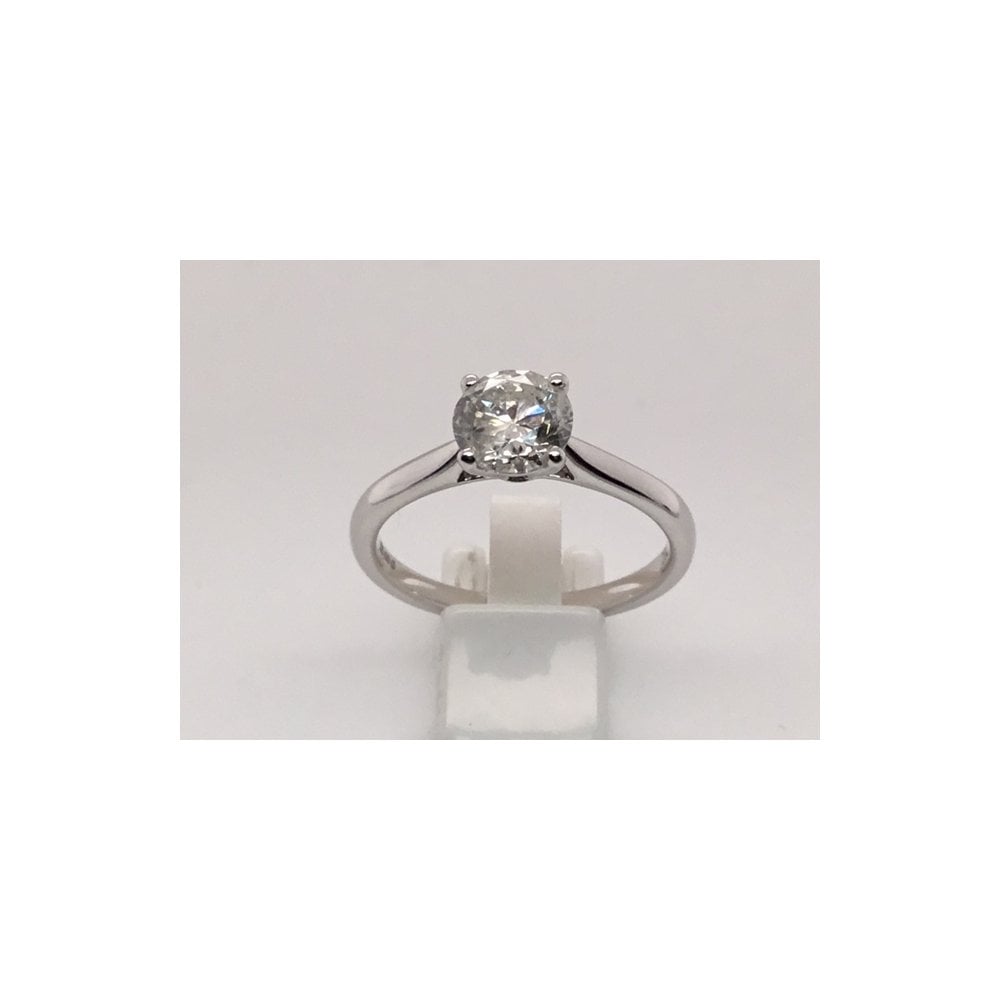 18ct White Gold Diamond 1.01ct Solitaire Engagement Ring