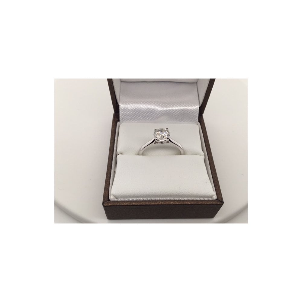 18ct White Gold Diamond 1.01ct Solitaire Engagement Ring