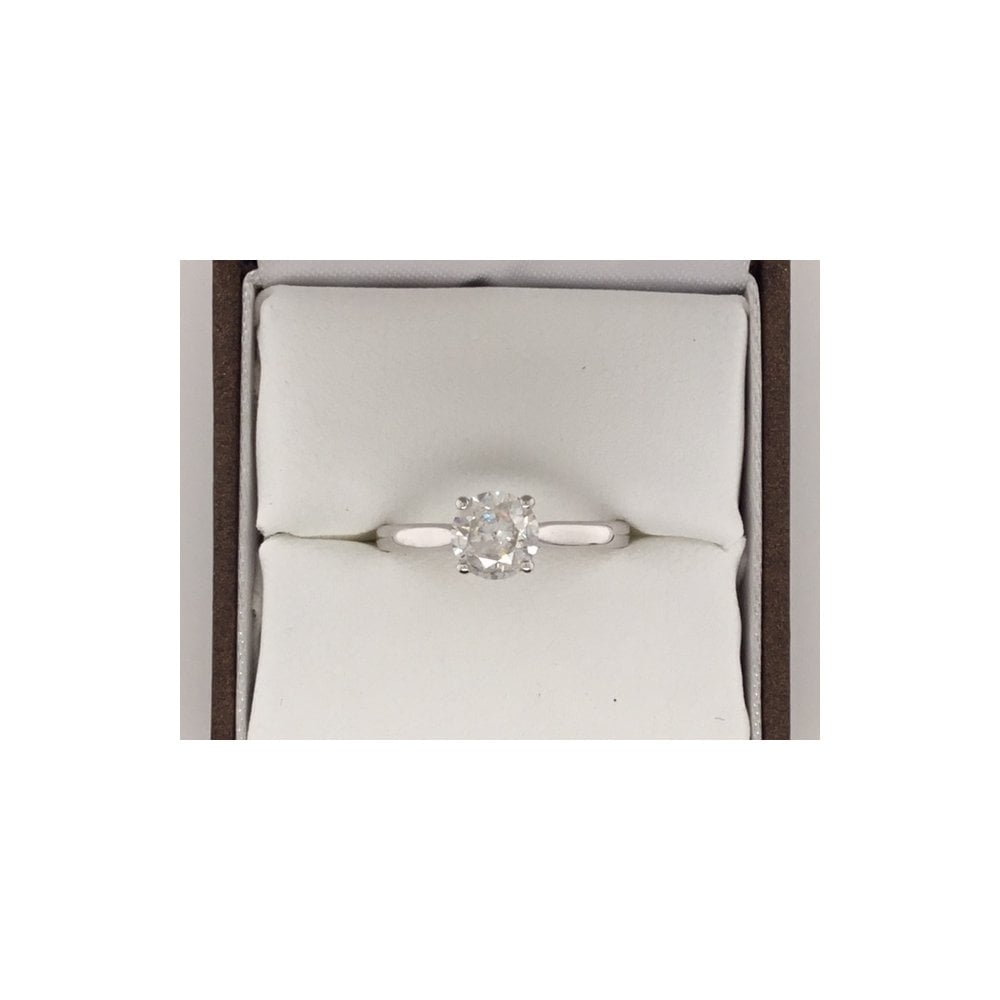 18ct White Gold Diamond 1.01ct Solitaire Engagement Ring