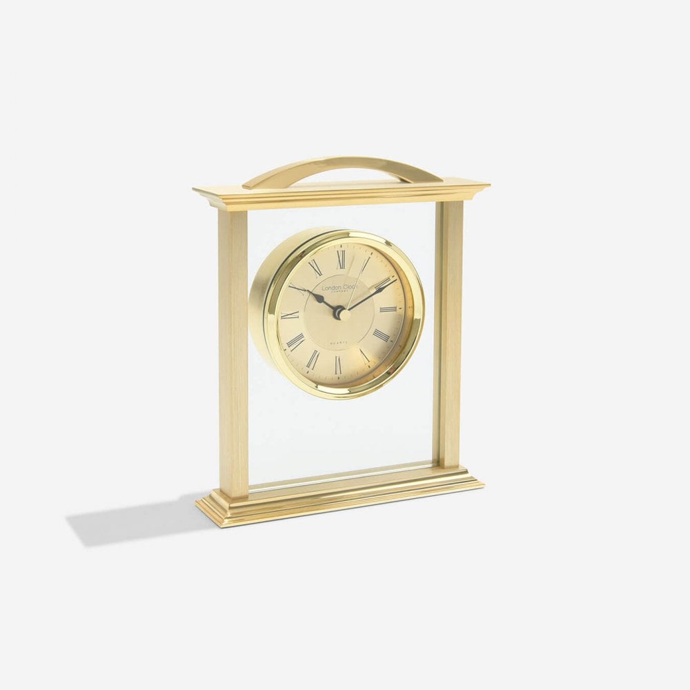 Gold Finish Quartz Battery Mantle Clock 03023