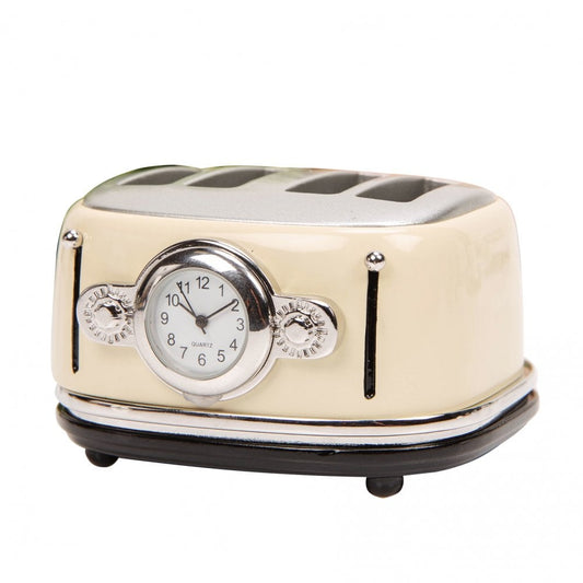 Toaster Miniature Battery Mantel Clock 9660