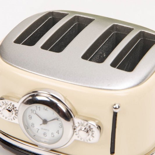 Toaster Miniature Battery Mantel Clock 9660