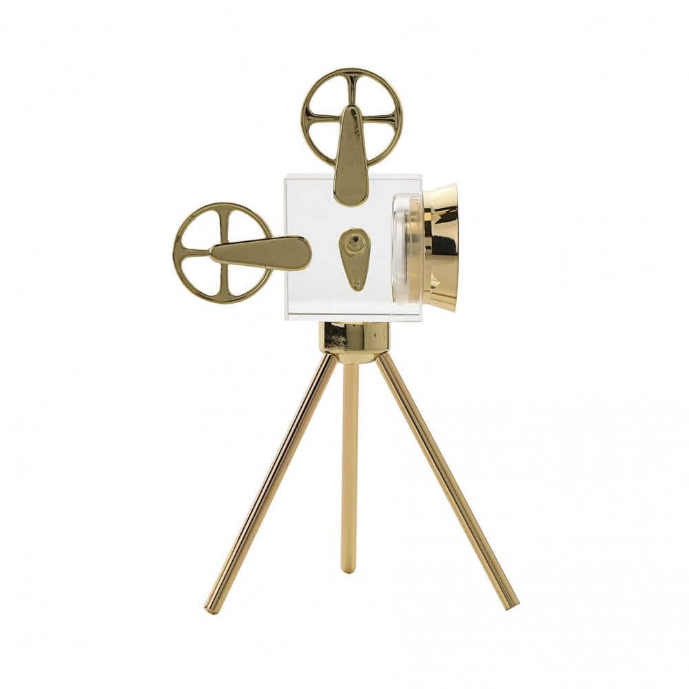Vintage Camera on Tripod Miniature Quartz Mantel Clock 9669