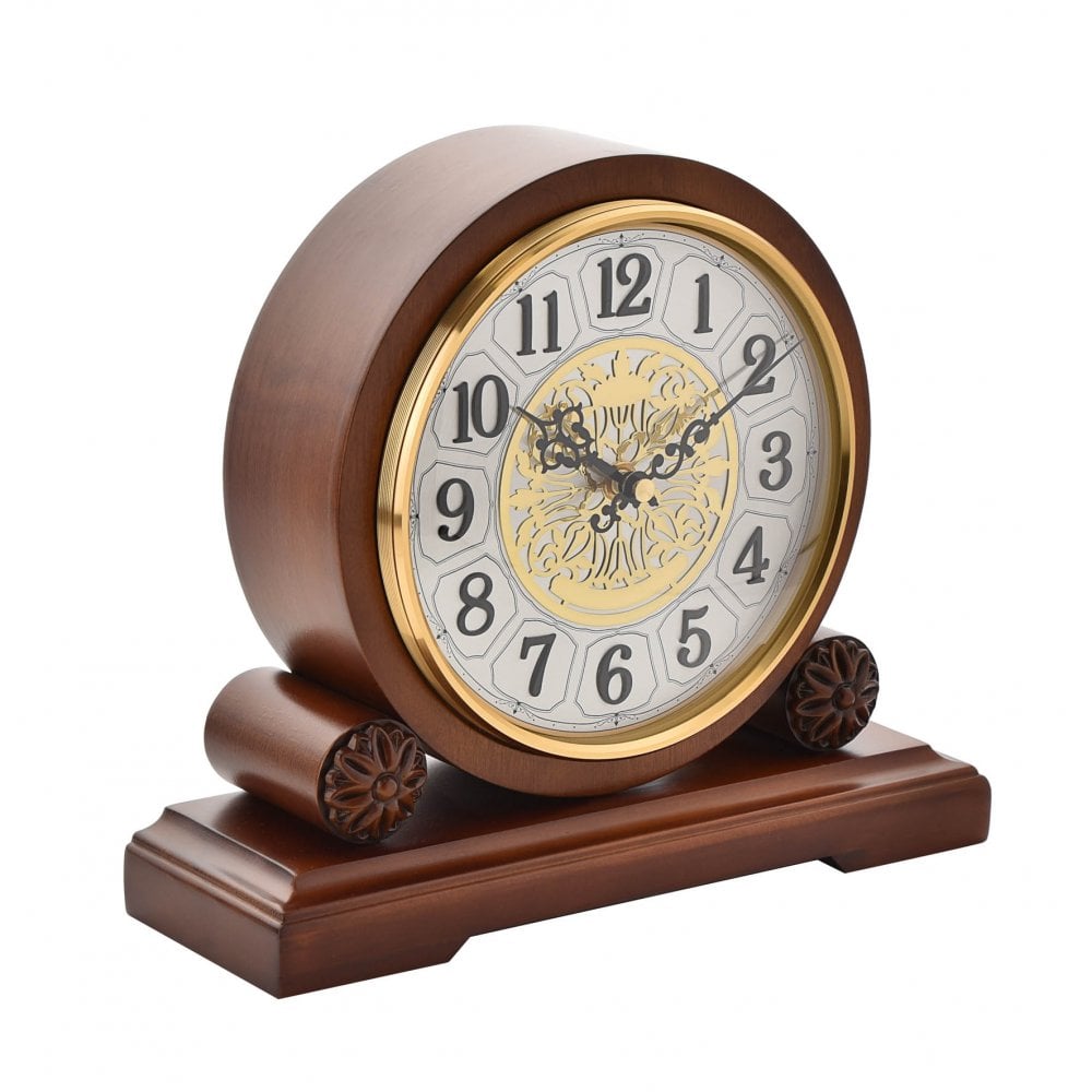 Widdop Walnut Finish Westminster Chime Mantle Clock W2860