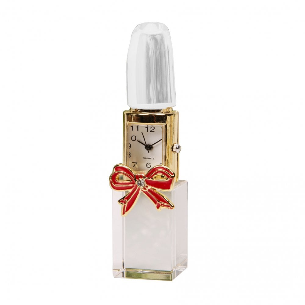 Novelty Crystal Glass Lipstick Miniature Quartz Clock 9430
