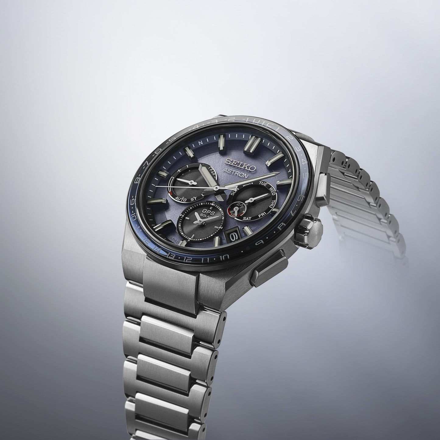Gents Titanium GPS Solar Chronograph Watch 'Solidity' SSH109J1