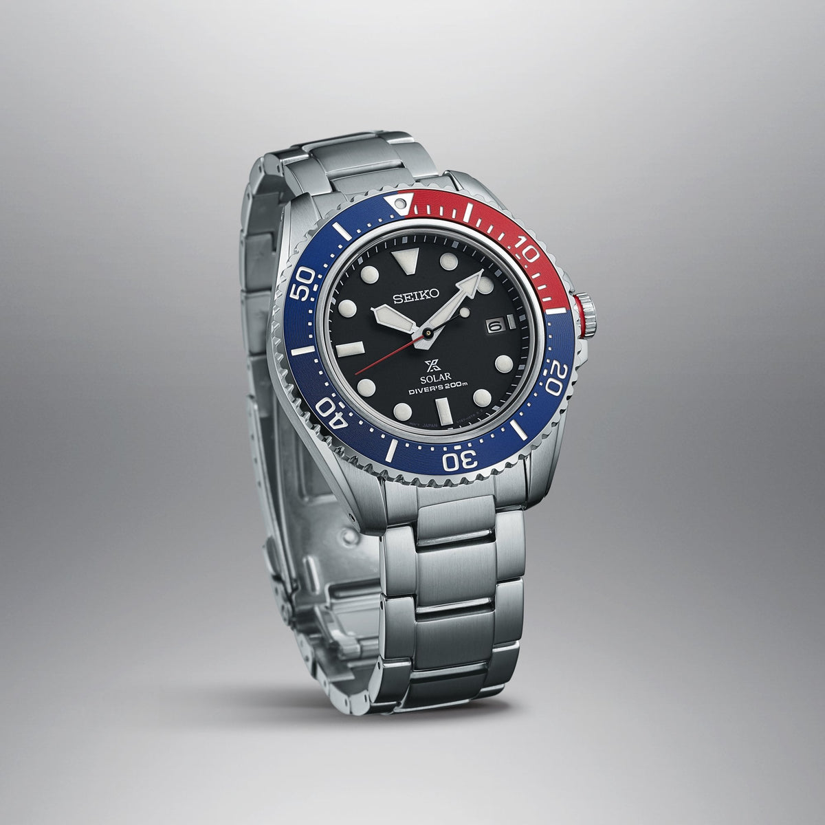 Steel Prospex Solar 200m Diver's Watch on Bracelet SNE591P1