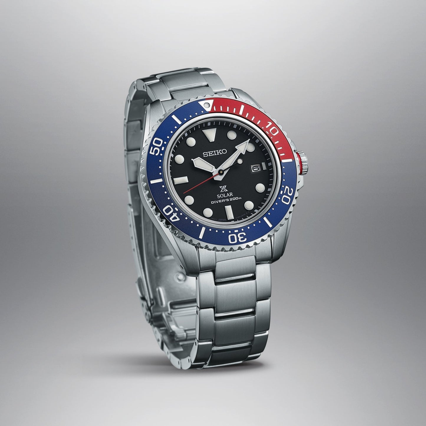 Steel Prospex Solar 200m Diver's Watch on Bracelet SNE591P1