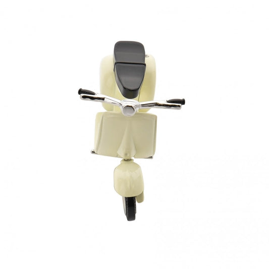 Vespa Scooter Cream Coloured Miniature Battery Clock 9088