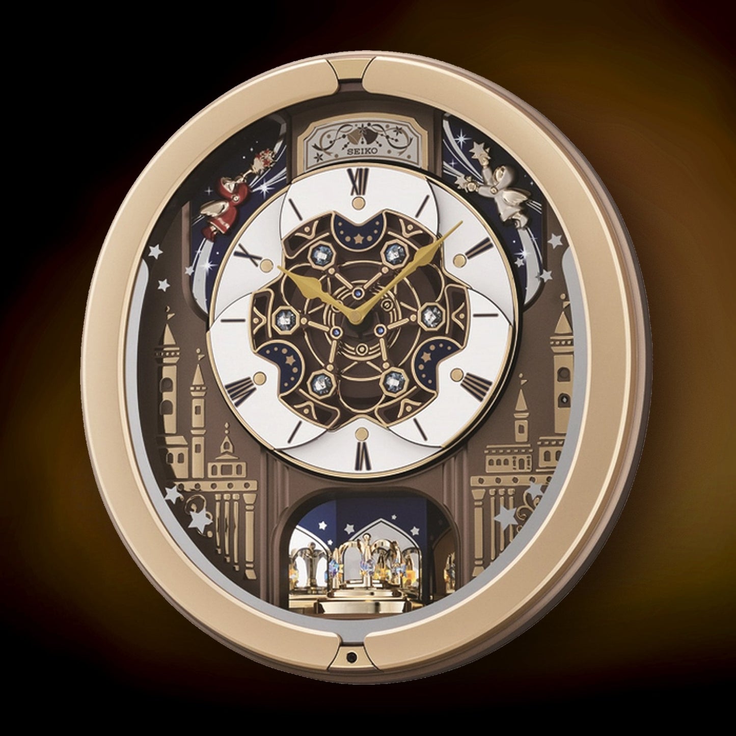 Melodies in Motion Chiming Musical Quartz Wall Clock QXM350G