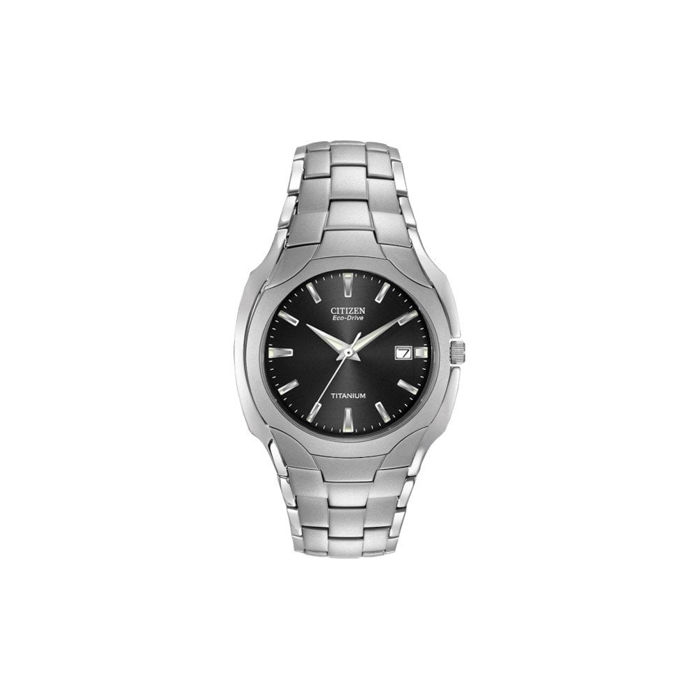 Gents Titanium Eco-Drive Watch on Bracelet with Date BM7440-51E