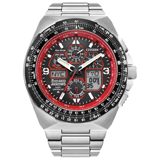 Eco-Drive Chronograph Watch Red Arrows Skyhawk A T JY8126-51E