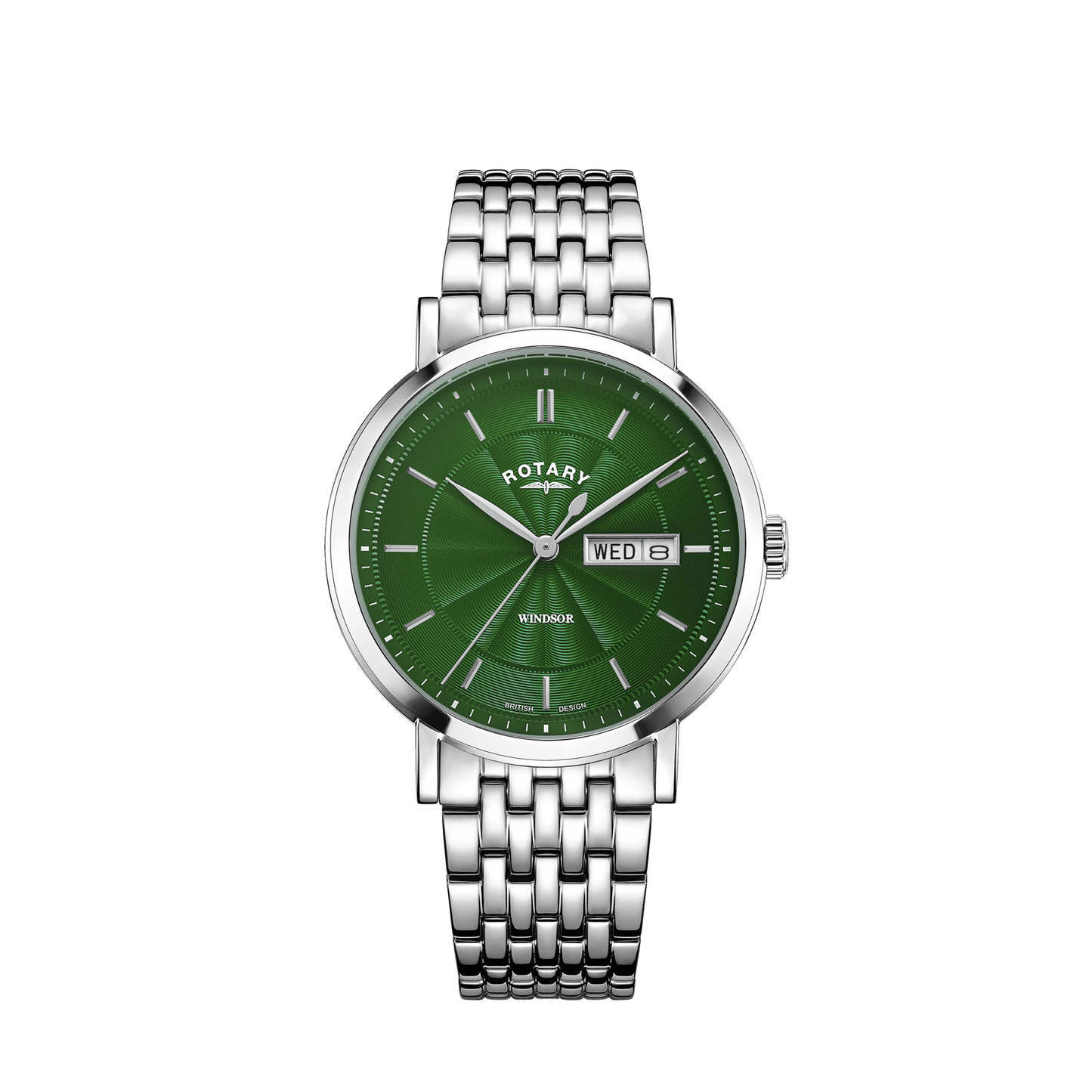 Gents Steel Quartz Bracelet Watch with Green Dial GB05420/24