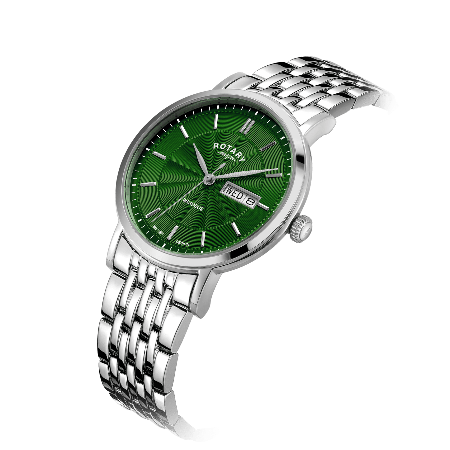 Gents Steel Quartz Bracelet Watch with Green Dial GB05420/24