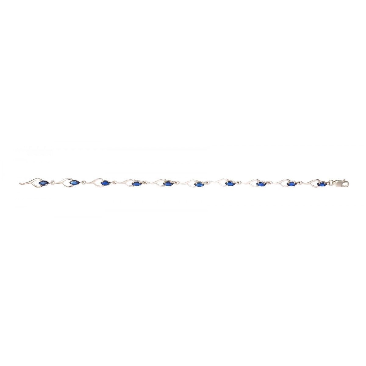 Ladies 9ct Yellow Gold Sapphire Bracelet