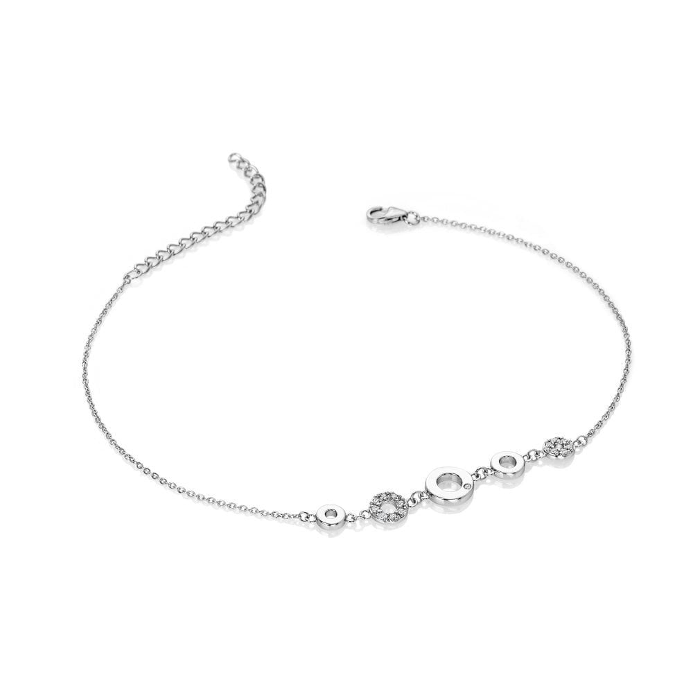 Hot Diamonds Sterling Silver Balance White Topaz Bracelet DL649