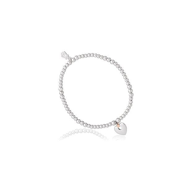 Ladies Silver and Gold Cariad Beaded Affinity Bracelet 3SBB2