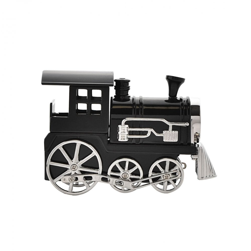 Black Train Miniature Battery Mantel Clock 9880