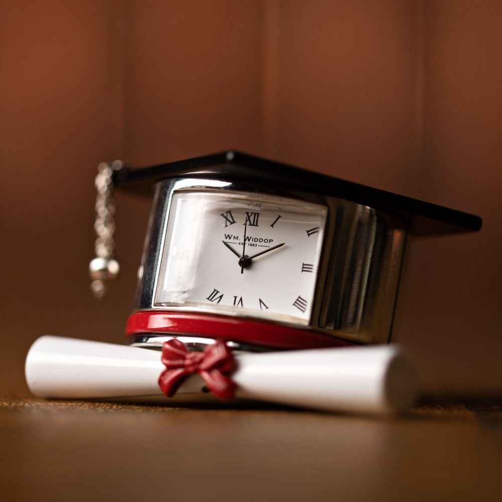 Widdop Miniature Clock Hat & Scroll Mortar Board 9343
