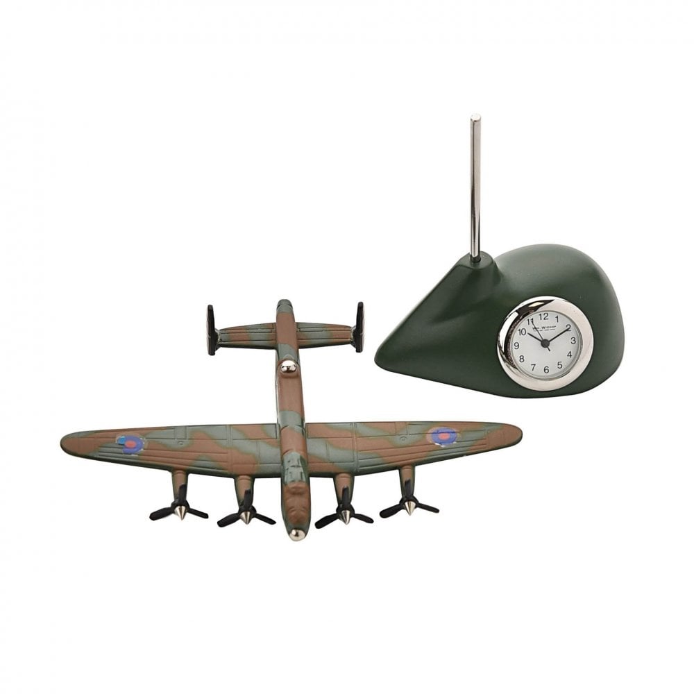 Widdop Lancaster Bomber Aeroplane Miniature Quartz Clock 9421