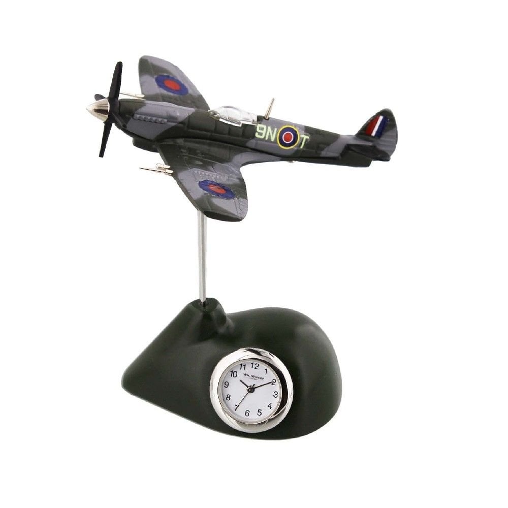 Spitfire Aeroplane Miniature Mantel Clock 9420
