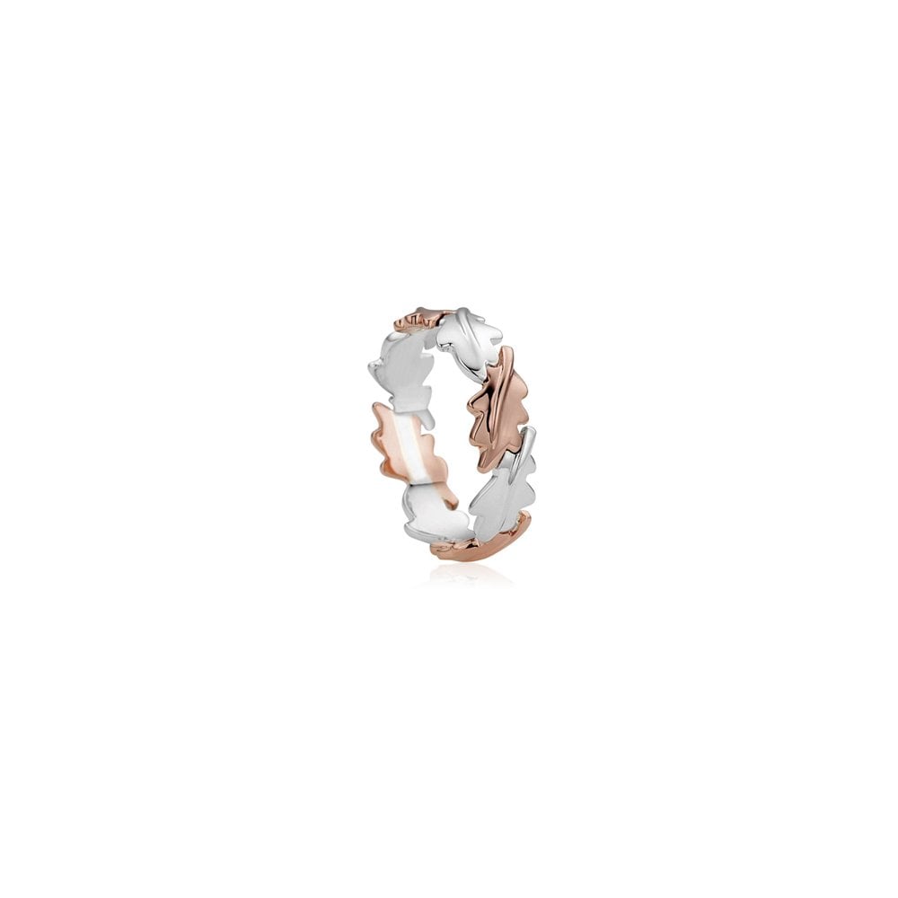 Ladies Silver and Welsh Gold Royal Oak Leaf Ring 3SOLR