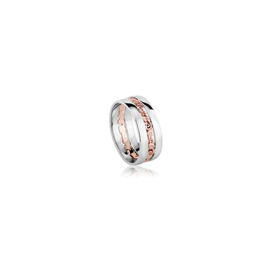 Ladies Silver and Gold Tree Of Life Ring 3SETOLR