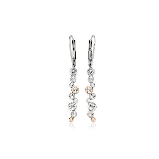 Ladies Silver and Gold Celebration Drop Earrings 3SME2